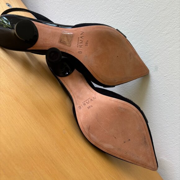 Alexandre Birman Clarita 85MM Slingback Stiletto Pumps in Black Suede - Picture 6 of 6